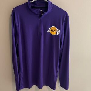 Purple Los Angeles Lakers Quarter-Zip Pullover size small